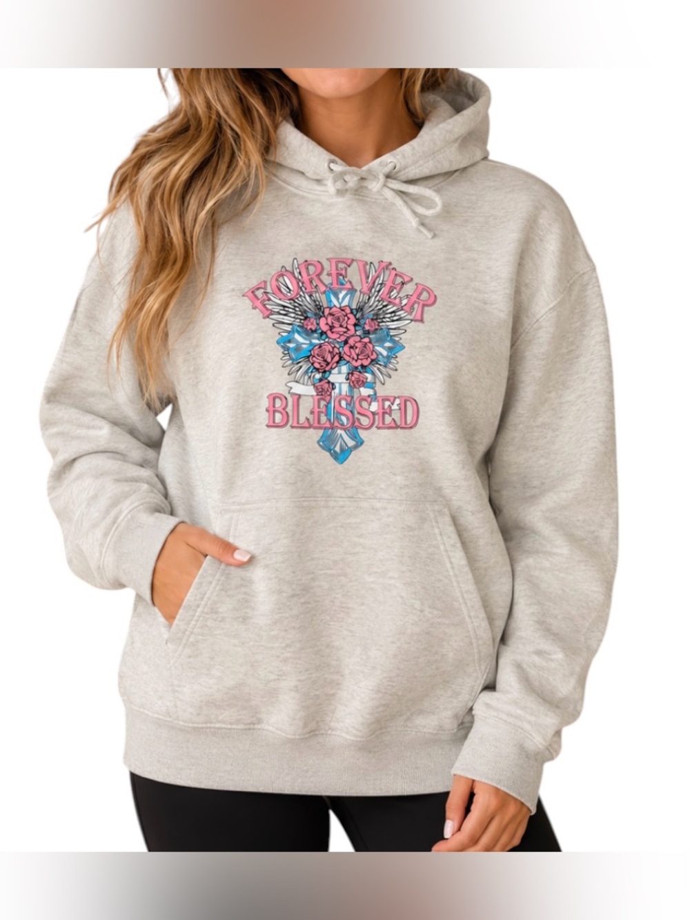 Pacific &Co Forever Blessed Graphic Hoodie